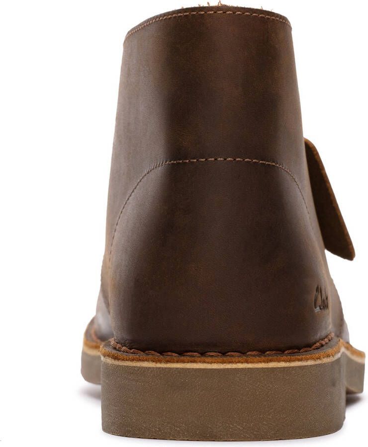 Clarks Veterboot Desert Boot Evo Beeswax Leather Bruin Gevet Leer Verwisselbaar Voetbed - Foto 8