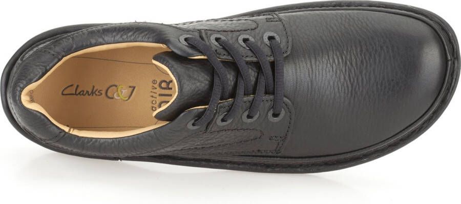 Clarks Nature Three Heren Veterschoenen Black Leather