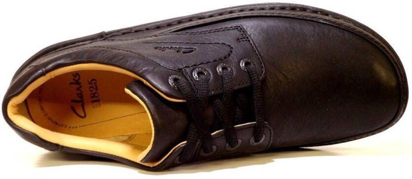 Clarks Nature Three Heren Veterschoenen Black Leather