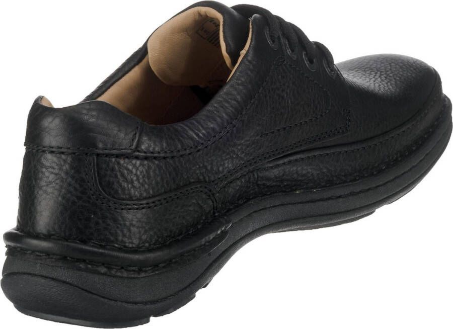 Clarks Nature Three Heren Veterschoenen Zwart