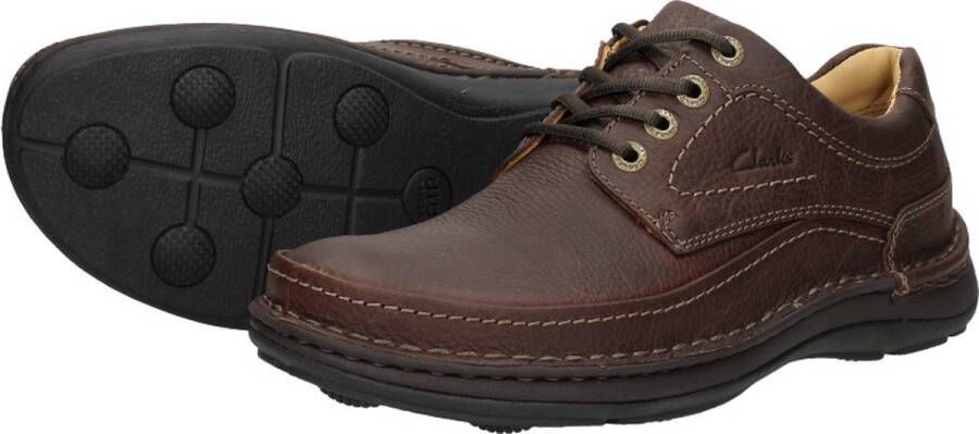 Clarks Nature Three Veterschoenen 20339005 Mahogany Bruin