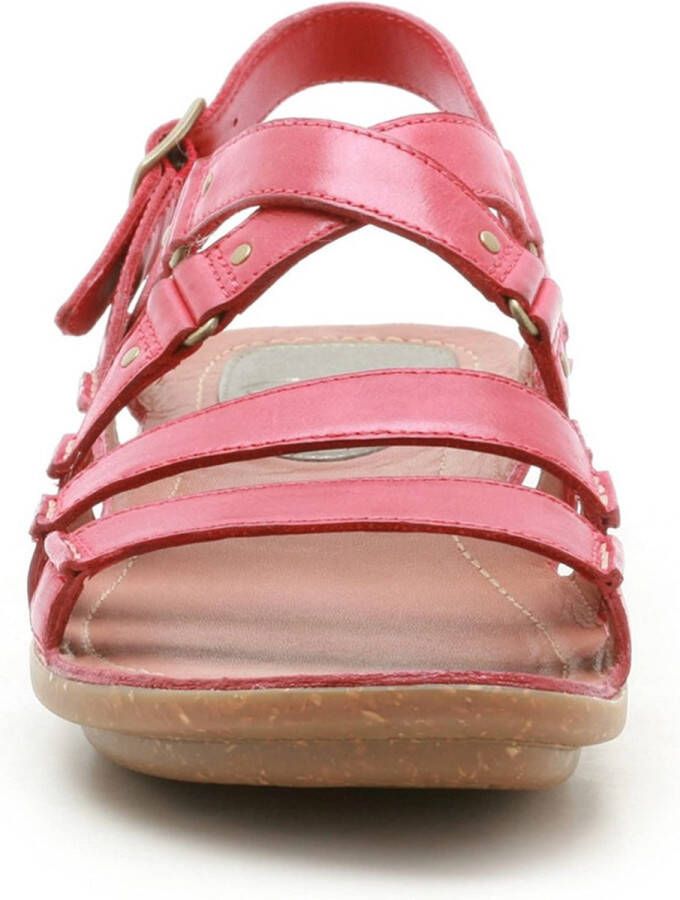 Clarks Platte sandalen van zacht leer voor vrouwen Rood Dames - Foto 3