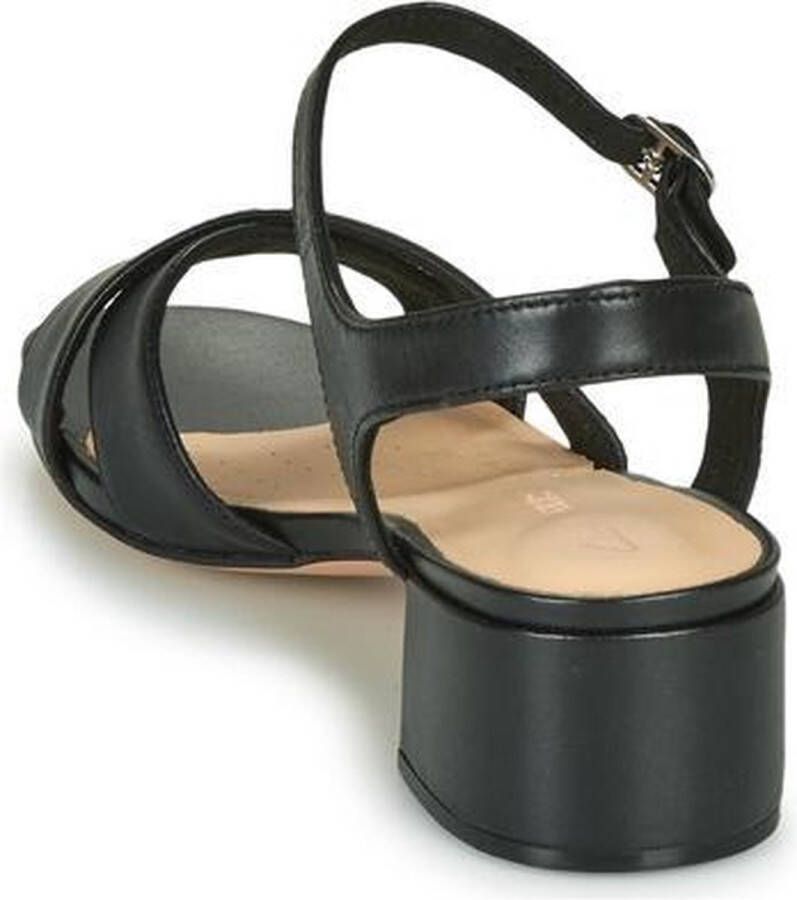 Clarks Sheer35 Strap Dames Sandalen Black Leather