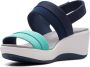 Clarks Step Cali Muir Navy Combi Vrouwen - Thumbnail 6
