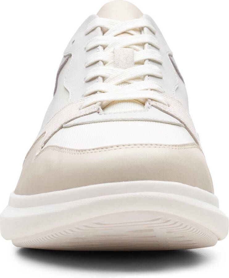 Clarks Un Globe Run Heren Sneakers White Combi