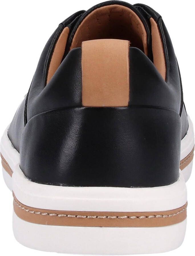 Clarks Un Maui Lace Dames Sneakers Black Leather