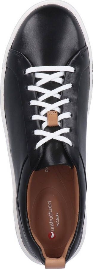 Clarks Un Maui Lace Dames Sneakers Black Leather