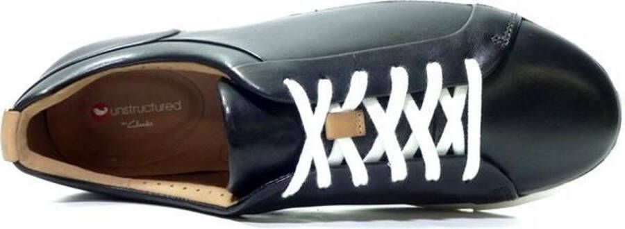 Clarks Un Maui Lace Dames Sneakers Black Leather