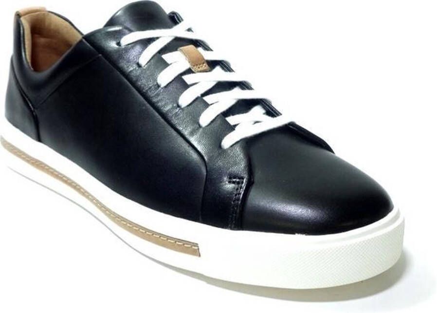 Clarks Un Maui Lace Dames Sneakers Black Leather