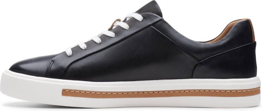 Clarks Un Maui Lace Dames Sneakers Black Leather