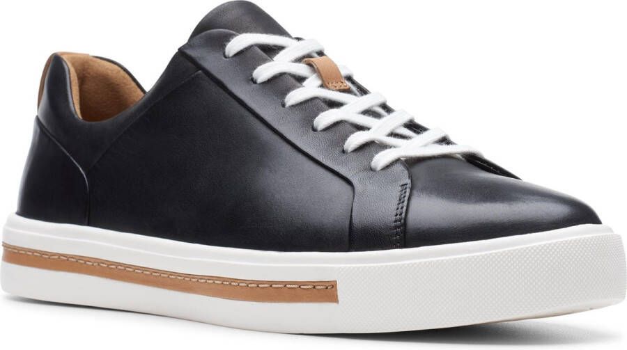 Clarks Un Maui Lace Dames Sneakers Black Leather