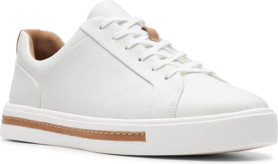 Clarks Un Maui Lace Dames Sneakers White Leather