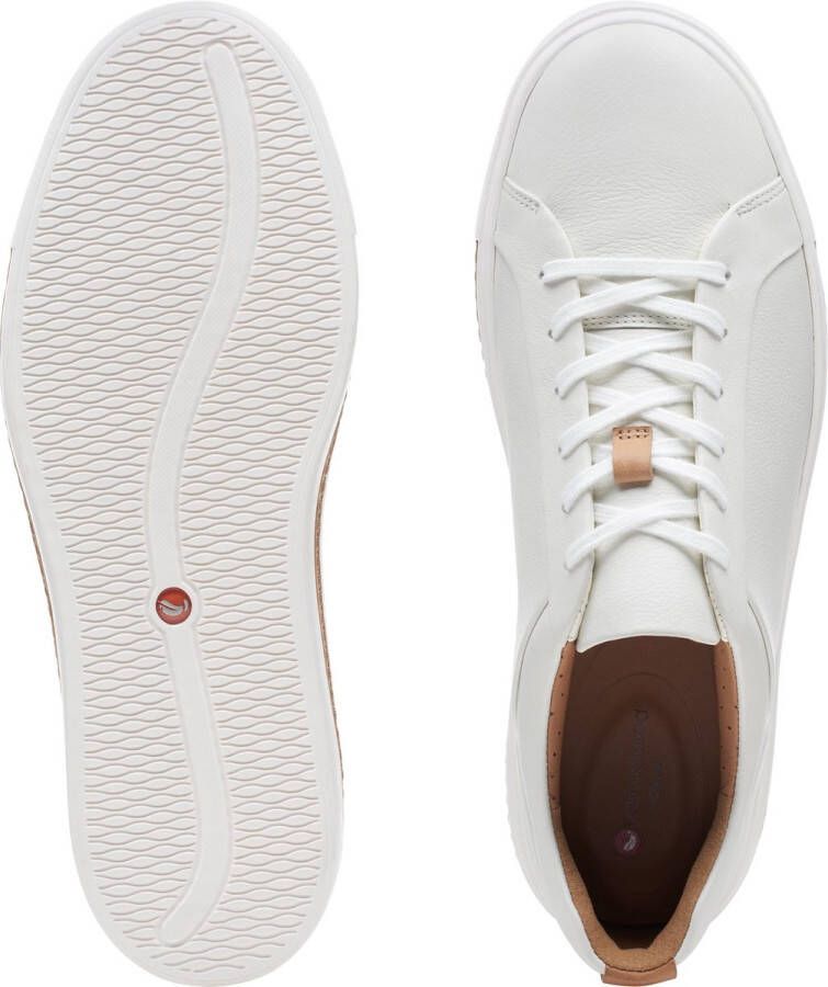 Clarks Un Maui Lace Dames Sneakers White Leather