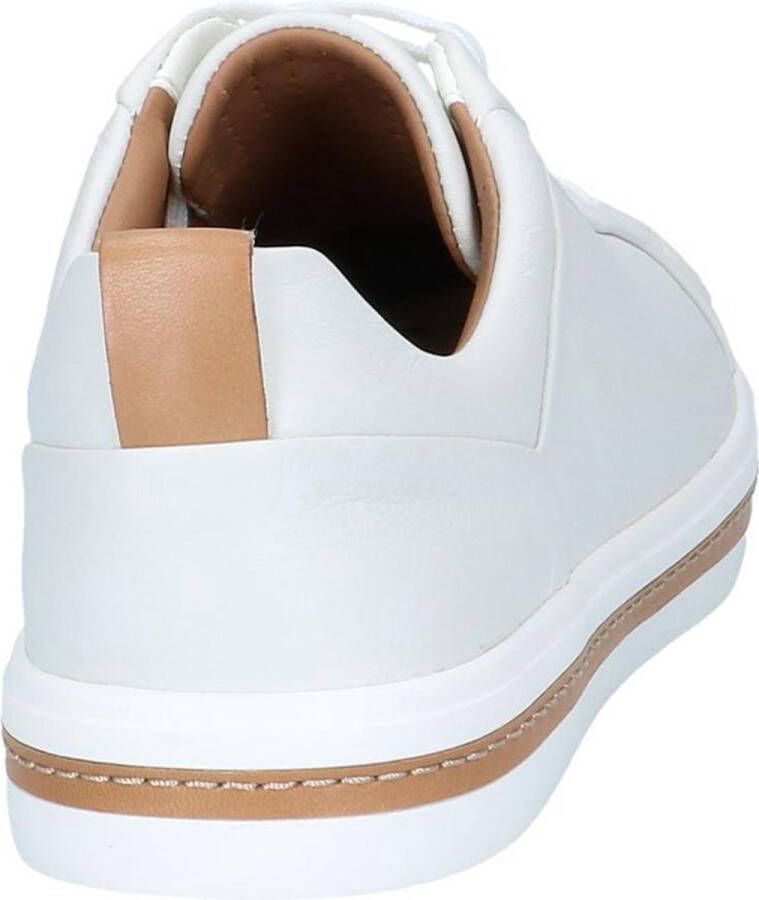 Clarks Un Maui Lace Dames Sneakers White Leather