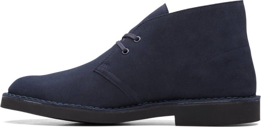 Clarks Veterboot Desert Boot Evo Navy Blauw Suède Verwisselbaar Voetbed