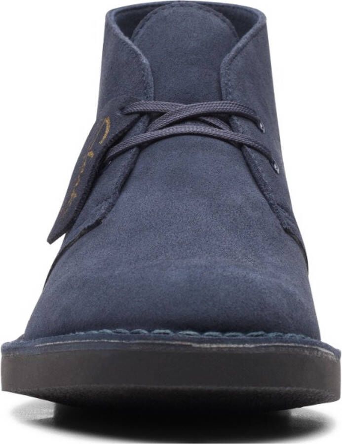 Clarks Veterboot Desert Boot Evo Navy Blauw Suède Verwisselbaar Voetbed