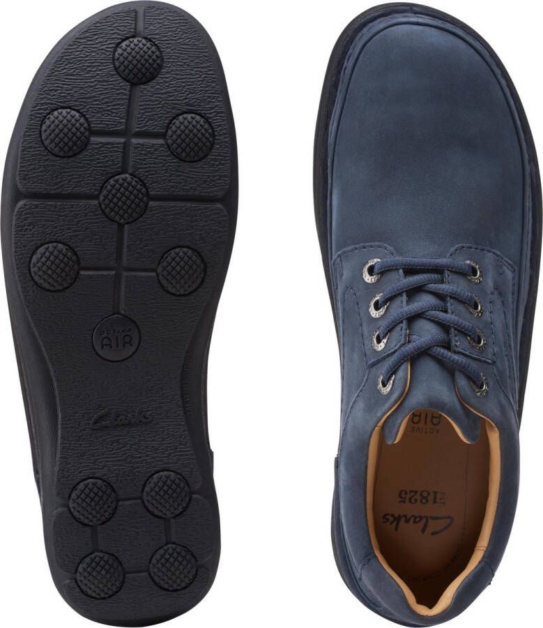 Clarks Veterschoen 26157450 Nature Three Blauw Nubuck