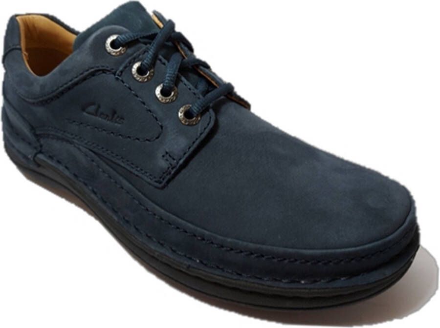 Clarks Veterschoen 26157450 Nature Three Blauw Nubuck
