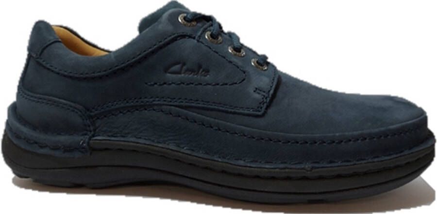 Clarks Veterschoen 26157450 Nature Three Blauw Nubuck