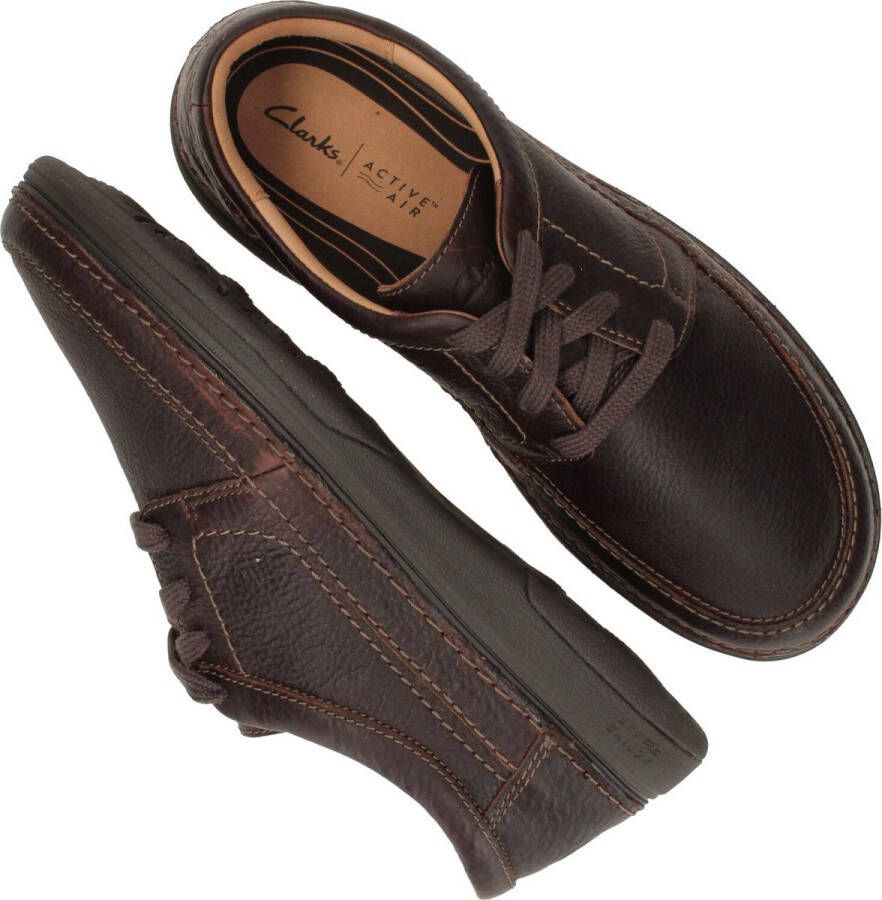 Clarks Veterschoen Nature 5 Lo Dark Brown Lea Donkerbruin - Foto 9