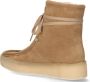 Clarks Beige Suède Hoge Laars met Nepbont Voering Beige Dames - Thumbnail 3