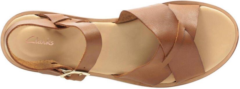 Clarks Willow Gild Dames Sandalen Tan Leather
