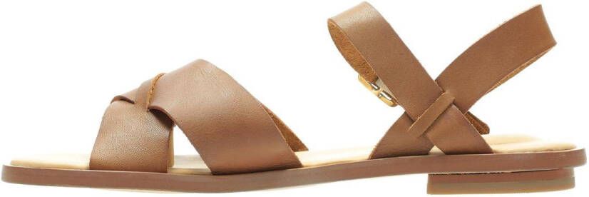 Clarks Willow Gild Dames Sandalen Tan Leather