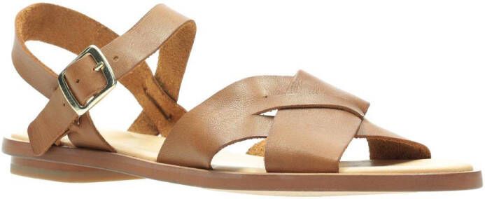 Clarks Willow Gild Dames Sandalen Tan Leather