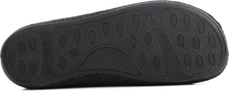 CM Comfort Pantoffels Heren Sloffen Instappers Canvas Harde zool Open hiel 67800081 Antraciet