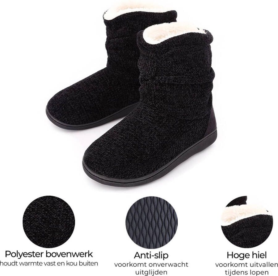 Comfeet Pantoffels Dames Sloffen Zwart Anti-slip