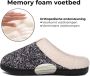Comfeet Pantoffels Dames Sloffen Zwart Grijs Anti-slip - Thumbnail 8