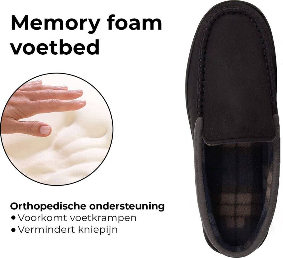 Comfeet Pantoffels Heren Sloffen Zwart Anti-slip