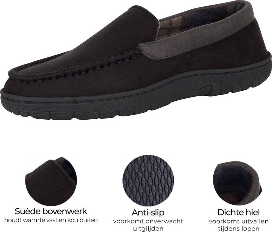 Comfeet Pantoffels Heren Sloffen Zwart Anti-slip