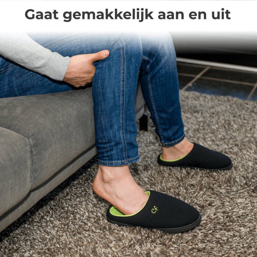 Comfeet Pantoffels Heren Sloffen Zwart Anti-slip