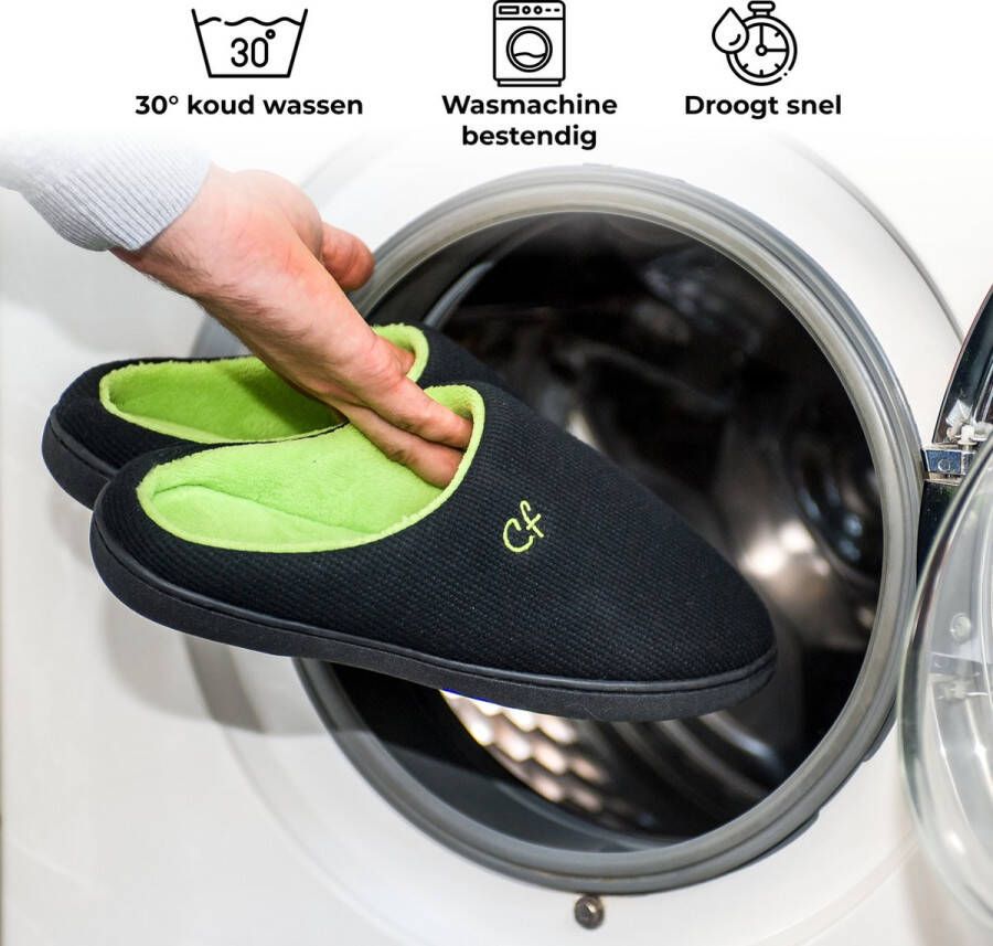 Comfeet Pantoffels Heren Sloffen Zwart Anti-slip