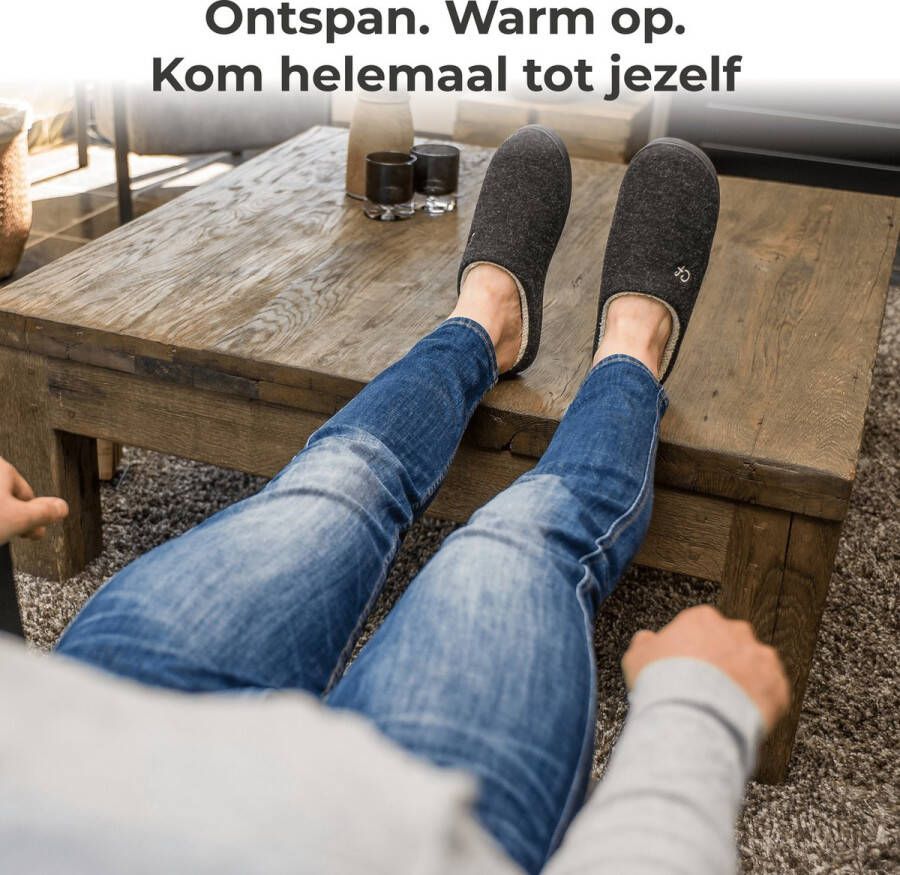 Comfeet Pantoffels Heren Sloffen Zwart Anti-slip