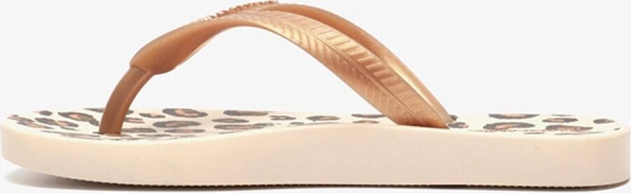 Copacabana vegan kinder slippers met panterprint Beige