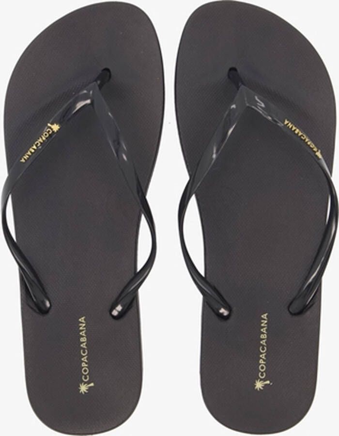 Copacabana vegan teenslippers zwart