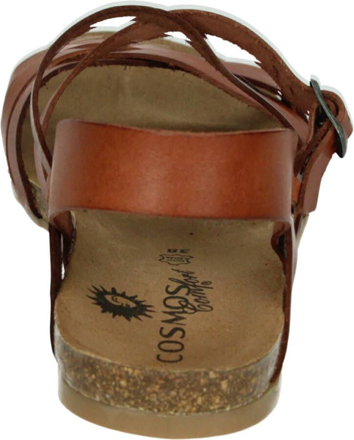 COSMOS 6106807 Volwassenen Platte sandalenDames Sandalen Cognac