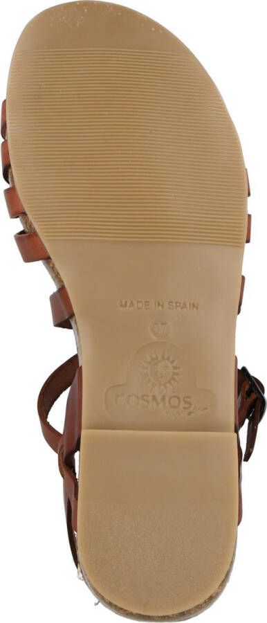 COSMOS 6106807 Volwassenen Platte sandalenDames Sandalen Cognac