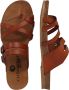 COSMOS Dames slippers Teenslippers cognac - Thumbnail 15