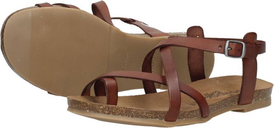 COSMOS Sandalen Plat Sandalen Plat Cognac