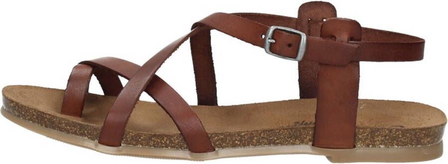 COSMOS Sandalen Plat Sandalen Plat Cognac