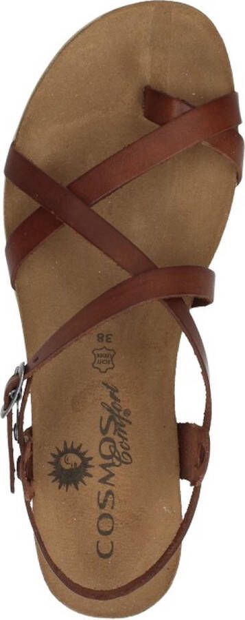 COSMOS Sandalen Plat Sandalen Plat Cognac