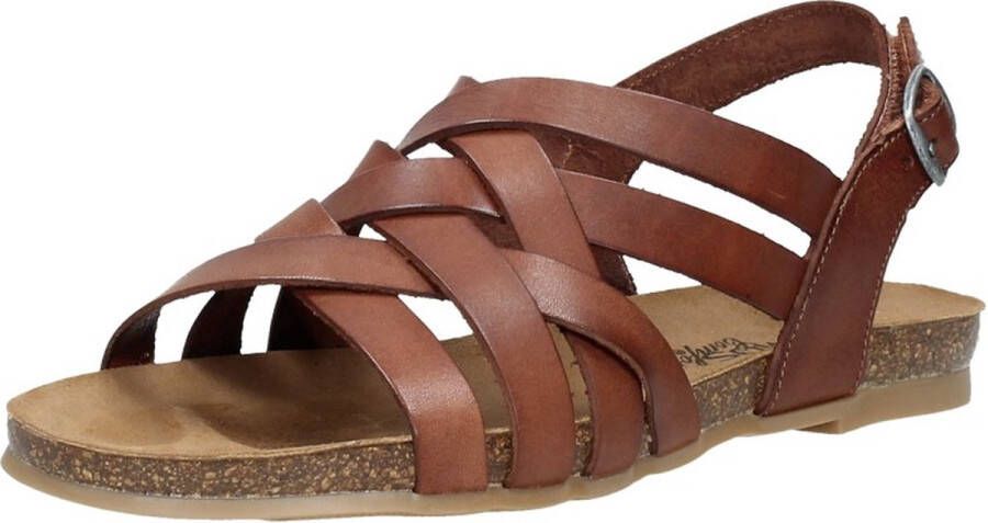 COSMOS Sandalen Plat Sandalen Plat Cognac
