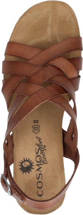COSMOS Sandalen Plat Sandalen Plat Cognac