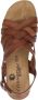COSMOS Sandalen Plat Sandalen Plat Cognac - Thumbnail 5