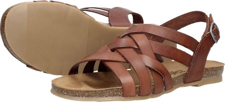 COSMOS Sandalen Plat Sandalen Plat Cognac