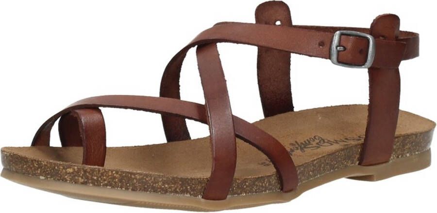 COSMOS Sandalen Plat Sandalen Plat Cognac