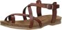 COSMOS Sandalen Plat Sandalen Plat Cognac - Thumbnail 9